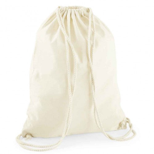 Front - Westford Mill Recycled Cotton Drawstring Bag