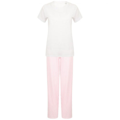 Front - Towel City Womens/Ladies Striped Long Pyjama Set