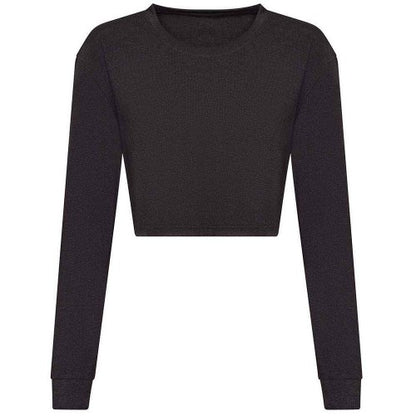 Front - Awdis Womens/Ladies Heather Crop T-Shirt