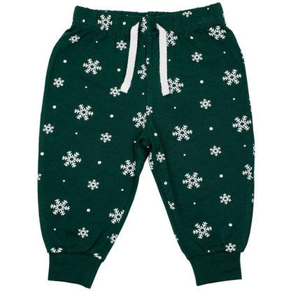 Front - Larkwood Baby Snowflake Lounge Pants