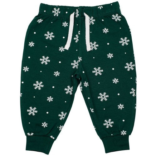 Front - Larkwood Baby Snowflake Lounge Pants