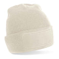 White - Front - Beechfield Unisex Adult Patch Beanie