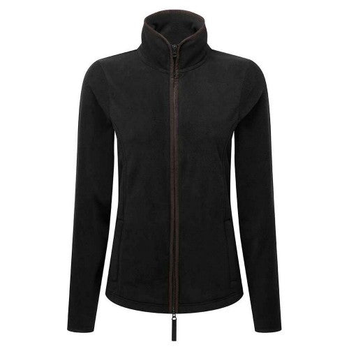 Front - Premier Womens/Ladies Artisan Contrast Trim Fleece Jacket