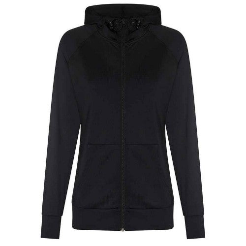 Front - AWDis Cool Womens/Ladies Zoodie Contrast Full Zip Hoodie