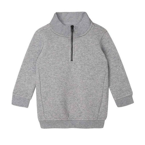Front - Babybugz Baby Quarter Zip Sweatshirt
