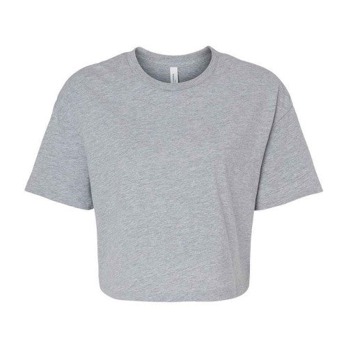 Front - Bella + Canvas Womens/Ladies Jersey Cropped Crop T-Shirt