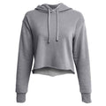 Front - Next Level Apparel Womens/Ladies Laguna Raw Edge Crop Hoodie
