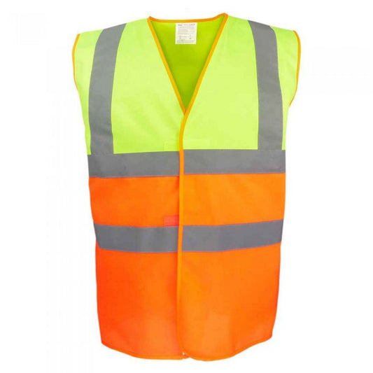 Front - Yoko Unisex Adult Two Tone Reflective Vest