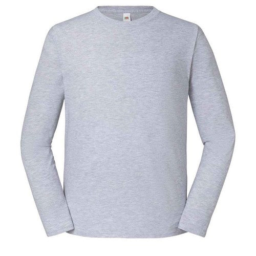 Front - Fruit of the Loom Unisex Adult Iconic 195 Premium Long-Sleeved T-Shirt