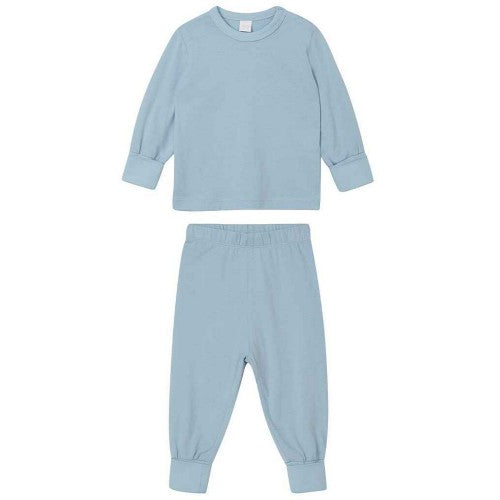 Front - Babybugz Baby Shoulder Poppers Long Pyjama Set
