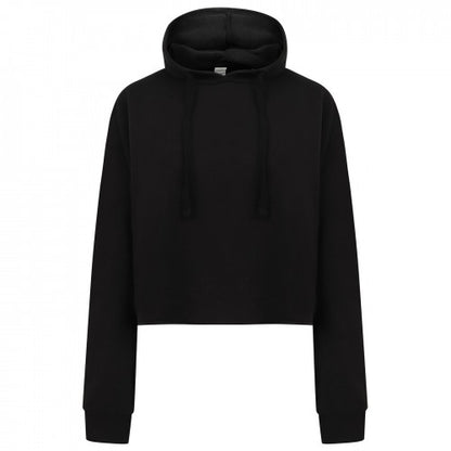 Front - SF Womens/Ladies Slounge Crop Hoodie