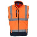 Front - Yoko Unisex Adult Contrast Softshell Hi-Vis Gilet