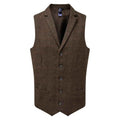 Front - Premier Mens Herringbone Waistcoat