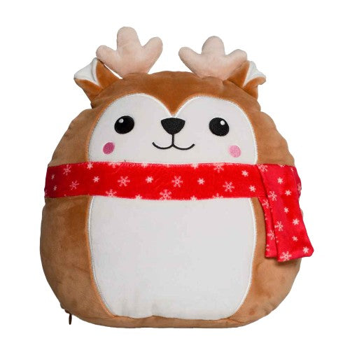 Front - Mumbles Squidgy Deer Christmas Plush Toy