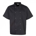Front - Premier Unisex Adult Stud Front Short-Sleeved Chef Jacket