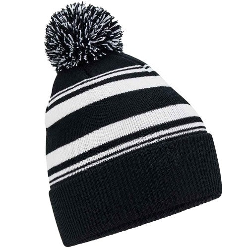 Front - Beechfield Unisex Adult Fan Striped Beanie
