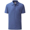 Heather Red - Front - Fruit of the Loom Mens Pique Polo Shirt