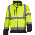 Front - Yoko Unisex Adult Hi-Vis Soft Shell Jacket