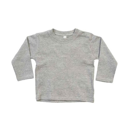 Front - Babybugz Baby Heather Long-Sleeved T-Shirt