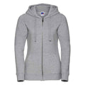 White - Front - Russell Womens-Ladies Authentic Full Zip Hoodie