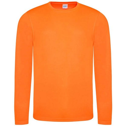 Front - AWDis Cool Mens Moisture Wicking Long-Sleeved T-Shirt