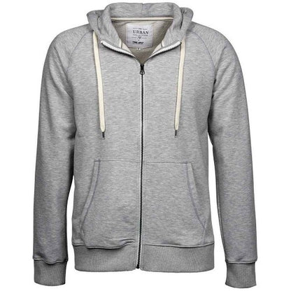 Front - Tee Jays Mens Urban Heather Full Zip Hoodie