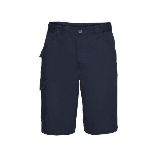 Front - Russell Mens Polycotton Work Shorts