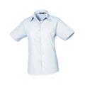 Front - Premier Womens/Ladies Poplin Short-Sleeved Blouse