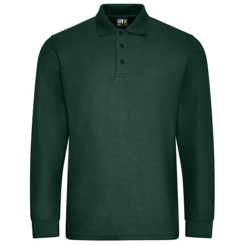 Front - PRO RTX Mens Pro Pique Long-Sleeved Polo Shirt