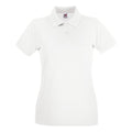 Front - Fruit of the Loom Womens/Ladies Cotton Pique Lady Fit Polo Shirt