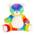 Front - Mumbles Zipped Rainbow Bear Plush Toy