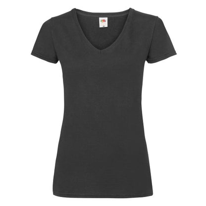 Front - Fruit Of The Loom Womens/Ladies V Neck Lady Fit T-Shirt