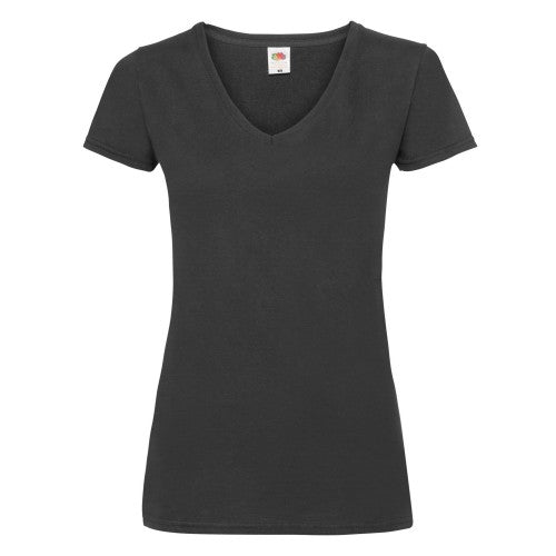 Front - Fruit Of The Loom Womens/Ladies V Neck Lady Fit T-Shirt