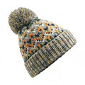 Front - Beechfield Unisex Adult Blizzard Geometric Bobble Beanie