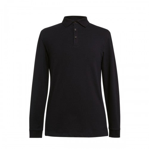 Front - Brook Taverner Mens Frederick Long-Sleeved Polo Shirt