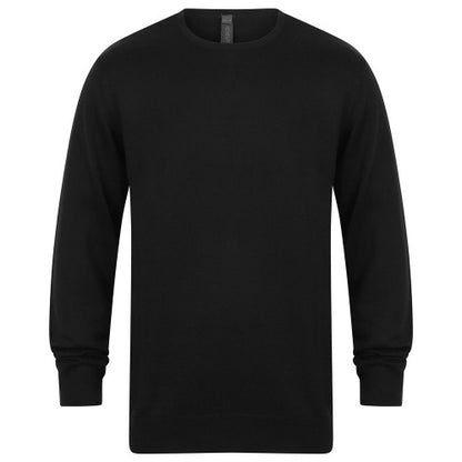 Front - Henbury Mens Cotton Acrylic Crew Neck Sweatshirt
