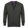 Front - Henbury Mens Cotton Acrylic V Neck Cardigan