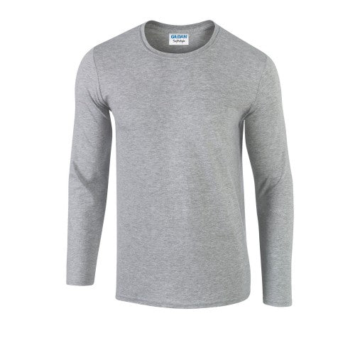 Front - Gildan Unisex Adult Softstyle Polycotton Long-Sleeved T-Shirt