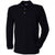 Front - Henbury Mens Pique Long-Sleeved Polo Shirt