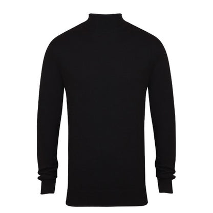 Front - Henbury Mens Roll Neck Sweatshirt