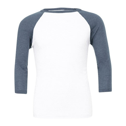Front - Bella + Canvas Unisex Adult Triblend 3/4 Sleeve Baseball T-Shirt