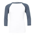 Front - Bella + Canvas Unisex Adult Triblend 3/4 Sleeve Baseball T-Shirt