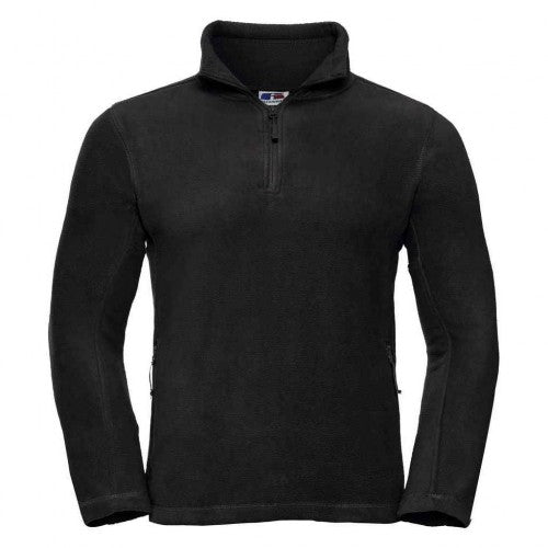 Front - Russell Mens Zip Neck Outdoor Fleece Top