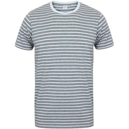 Front - SF Unisex Adult Striped Heather T-Shirt