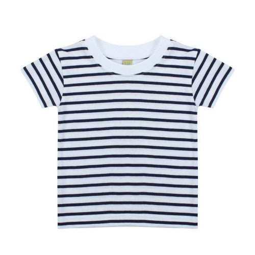 Front - Larkwood Childrens/Kids Striped Crew Neck T-Shirt