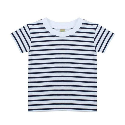Front - Larkwood Childrens/Kids Striped Crew Neck T-Shirt