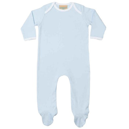 Front - Larkwood Baby Contrast Sleepsuit