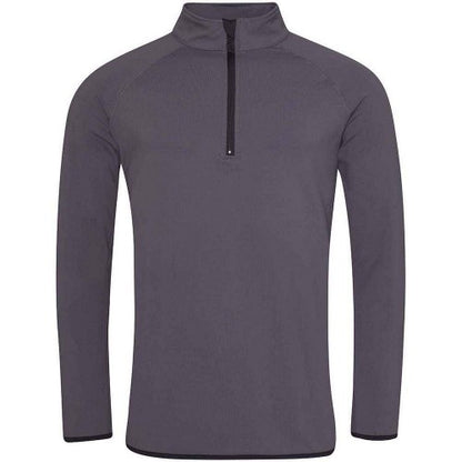 Front - AWDis Cool Mens Half Zip Sweat Top