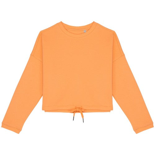 Front - Native Spirit Womens/Ladies Oversized Crop Sweatshirt