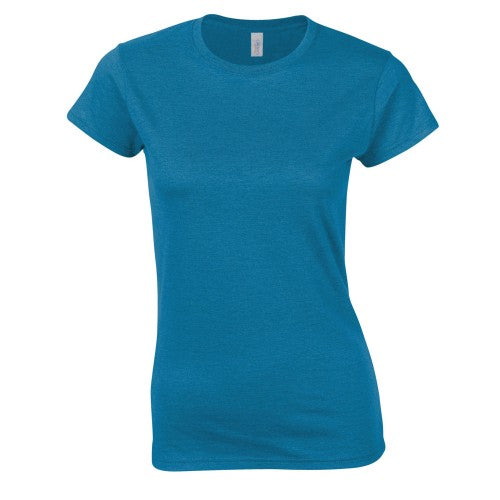 Front - Gildan Womens/Ladies Softstyle Plain Ringspun Cotton Fitted T-Shirt